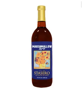 Stasero Marshmallow Syrup 25.4 fl oz 750 mL Concentrate Bottle for Coffee Espresso Teas Italian Sodas Lemonades Shakes Frappes Desserts and More Beverage