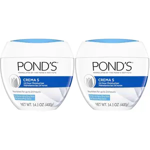 Pond's Nourishing Moisturizing Cream, Crema S, Fragrance Free, Ivory, 14.1 Oz