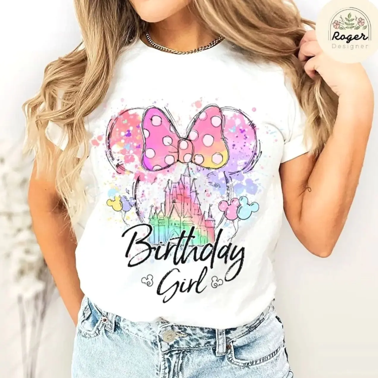 Watercolor Ears Castle Birthday Shirt, Family Birthday Trip Tee, Birthday Boy Shirt, Birthday Girl Shirt, Magical Family Shirt, Ears Shirt, Trip Vacation T-shirt, Magic Kingdom Tees