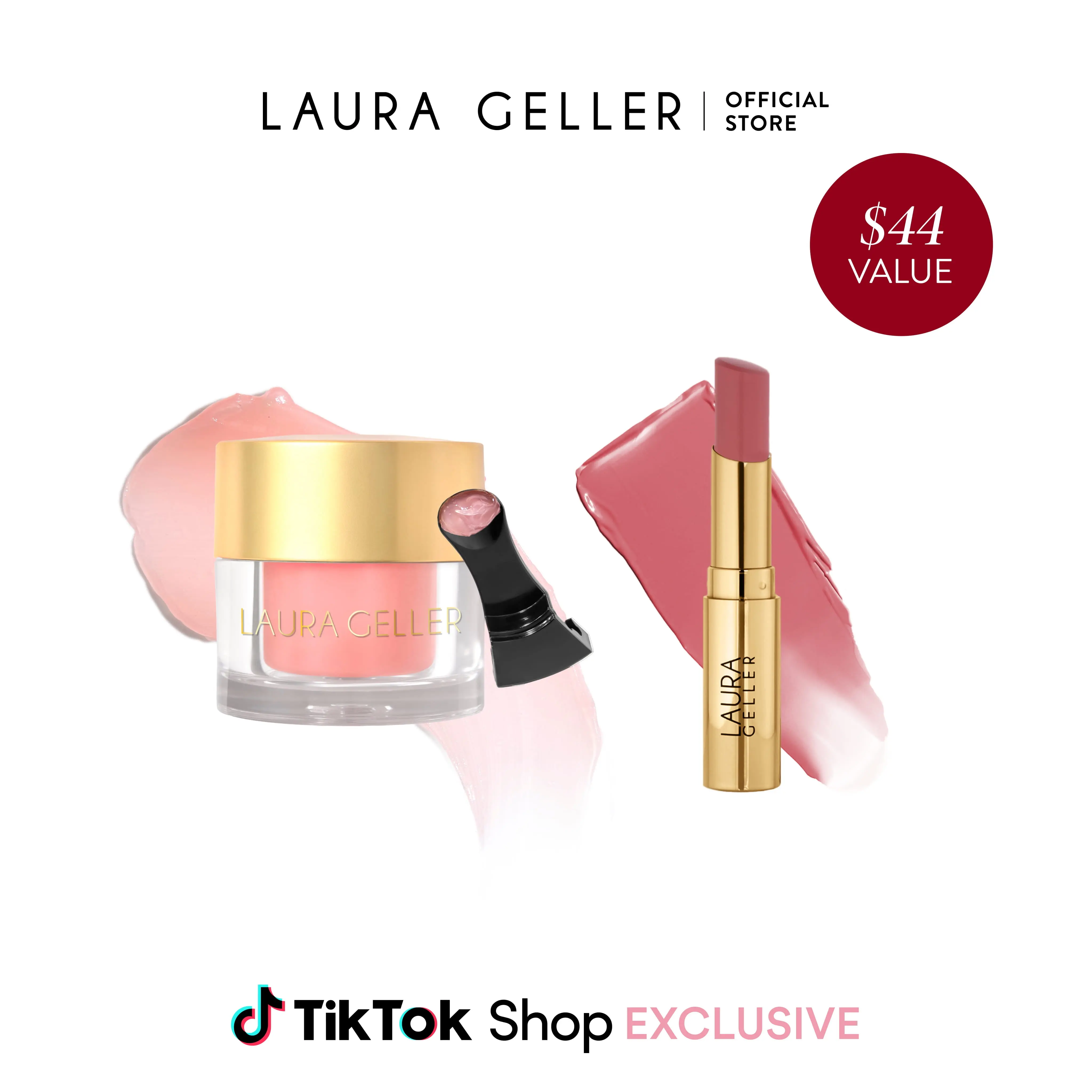Laura Geller The Perfect Pout Duo Hydrating Lip Mask & Jelly Balm Kit for Dry Lips with Squalane & Vitamin E for Smooth Color & Hydration - Moisture