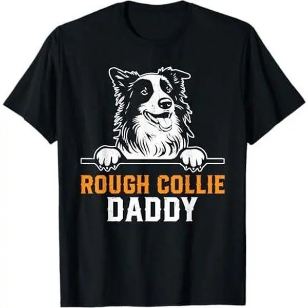 Rough Collie Dad Rough Collie Dog Lover Daddy Rough Collie T-Shirt