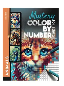 Mystery Mosaic Color by Number for Adults Animals: Color Quest Challenge to Reveal Cats, Dogs, Horses, Lions & More - Fun & Relaxing Coloring Book
