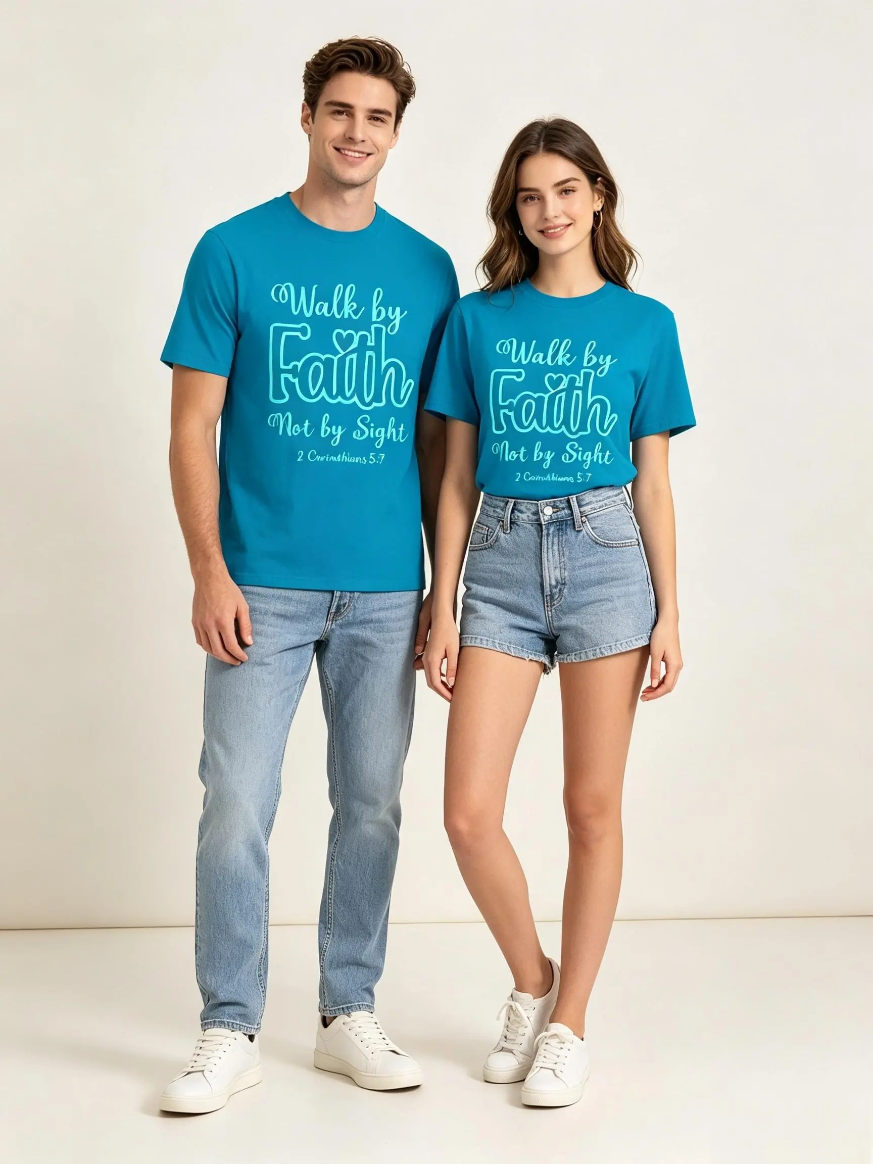 Walk by Faith Turquoise Classic T-Shirt