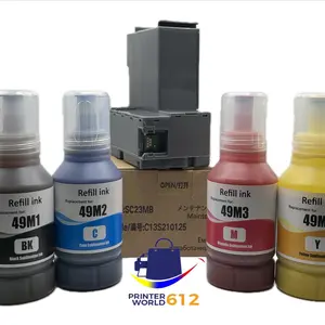 Epson Compatible F170 Sublimation Ink Set 4 Color Maintenance Tank Box C13S210125 for SureColor F170 Printer Refill Ink Set 49M2 49M3 49M1 49M4 S2101 Maintenance Ink Box