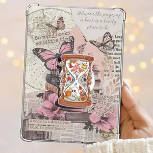 StyleOfMe Bookish Ghoul Autumn Hourglass Fall Cozy Cute Ghost Reading Spooky Kindle Grip Book Lover Cute Kindle Accessories Phone Holder PopSocket Phone Grip Magnetic Pop Socket Phone Grip