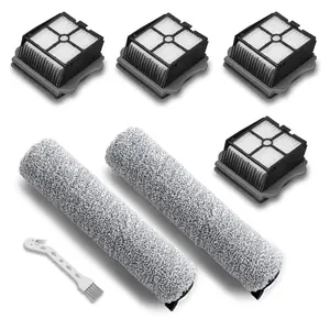 Replacement Parts for iFloor 3/Floor One S3 Wet Dry Vacuum Cleaner, 2 Pack Brush Rollers + 4 Pack Vacuum Filters+1 Cleaning brush
