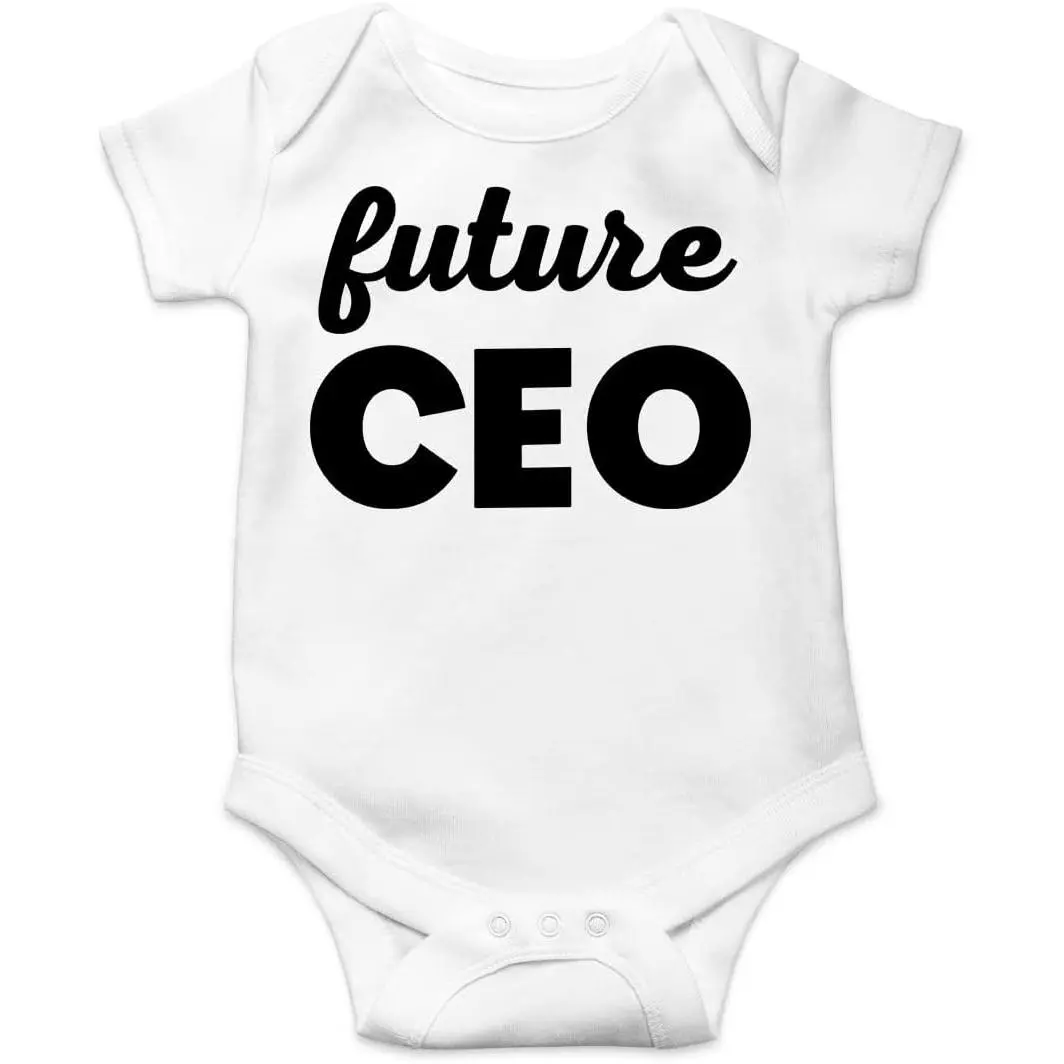 Future CEO - Baby Clothes - Funny Newborn Bodysuit Outfits for Boys and Girls