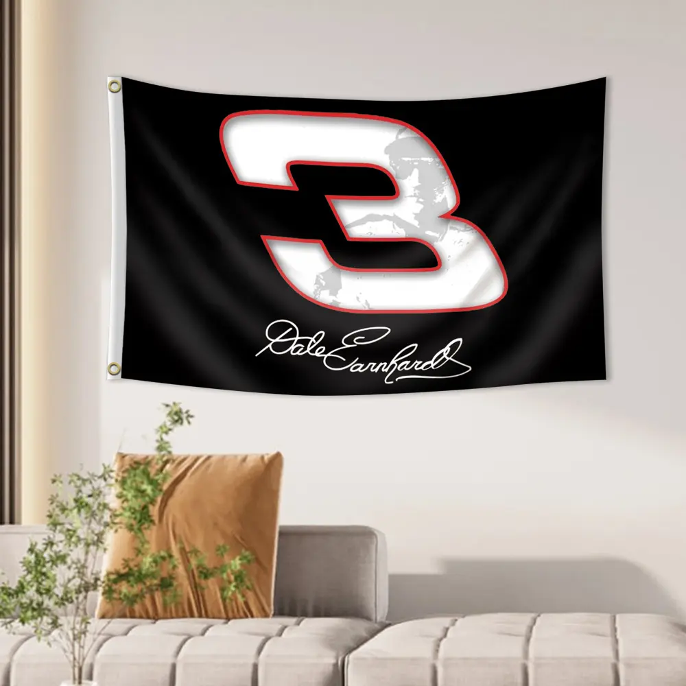 Dale Earnhardt Sr #3 Flag 3X5Ft 2X3Ft Wall Banner Living Room Wall Decor Home Wall Hanging for Interior And Outdoor Decor Decoration Items