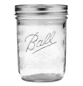 16 oz Wide Mouth Glass Mason Jars with Lids and Bands, 12-Pack Pint Canning Jars for Food Storage, Preserving, Pickling, Meal Prep & Pantry Organization