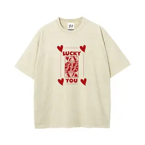 S~5XL Oversize Unisex Washed T-Shirt for Women and Men's Unisex Fit Batik Cotton Oversize Streetwear Menswear  Super Soft Pre-Shrunk