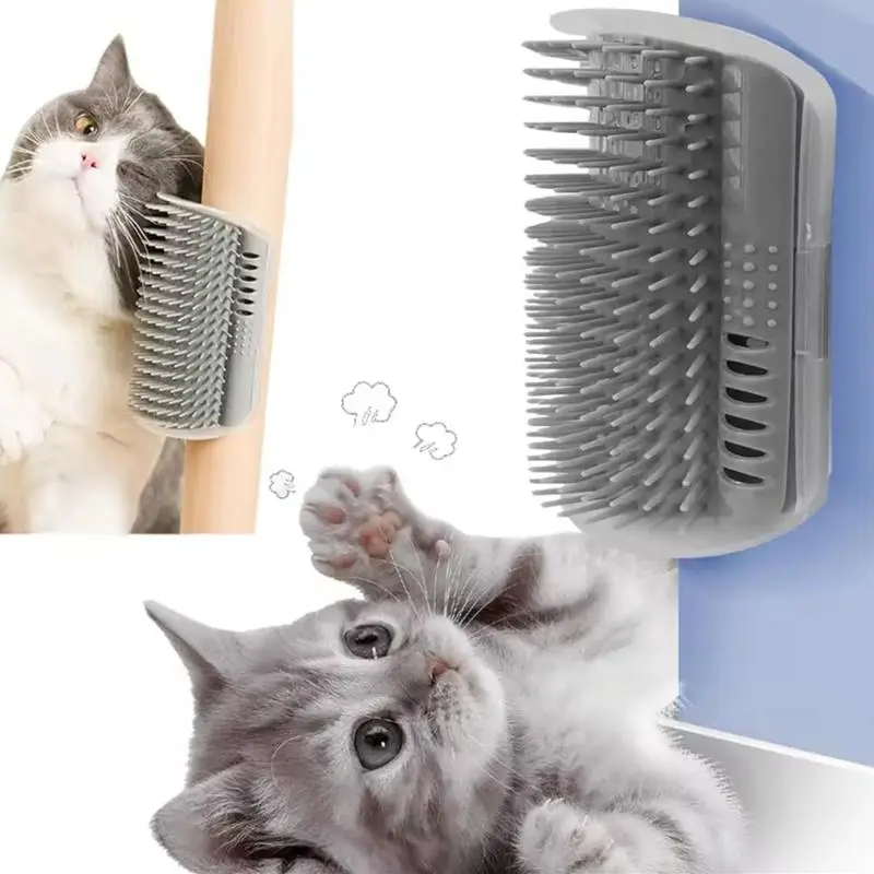 Pet Self Grooming Brush, Cat Corner Massage Comb, Cat Scratcher, Pet Back Massager, Wall Corner Cat Scratching Brush, Pet Stuff