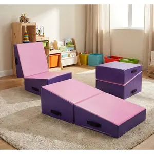 Gymnastics Mat, Cheese Mat Gymnastics, Foldable Non-Slip Cheese Mat for Tumbling, Walkovers & Backbends, with High-Density Foam & Waterproof Cover, for Gymnastics & Home Use