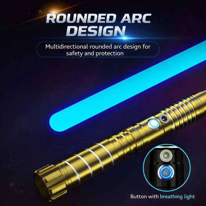 Interstellar Alloy Cool Real Lightsabers Metal Laser Sword with 16 Vibrant Colors, Vibrating Function for Immersive Play & Fun
