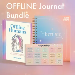 OFFLINE Journal Bundle - Best Me Journal, Offline Humans Book, & Shimmer Tabs