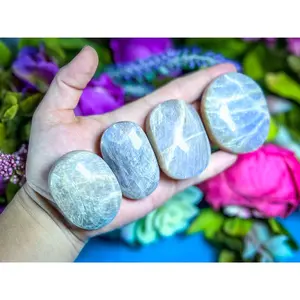 Blue Moonstone Palm Stone