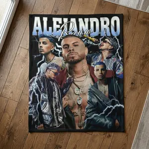 Warm Fuzzy Soft Rauw Musics Alejandro Flannel Throw Blanket, Ideal for Couch Bed Camping Travel, Perfect All Seasons Gift