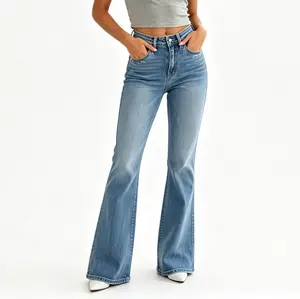 Women's Starched Jeans, Womenswear Bottom for Daily Wear