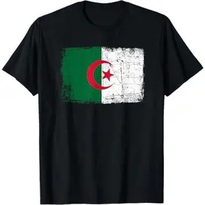 Algeria Flag Distressed Algerian Flag T-Shirt