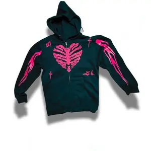 Kanek Heart Design Zip Up