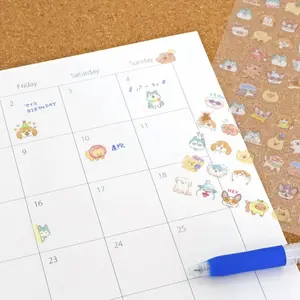 Kawaii Dog Mood Icon Sticker Sheet – Tiny Puppy Emotion Stickers for Journals, Planners, Mood Tracking & Scrapbooking