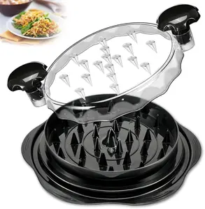 Chicken Shredder Tool Twist for Kitchen, Manual Chicken Breast Grinder Machine for Ground Food, Meat & Vegetables (Elegant Black)