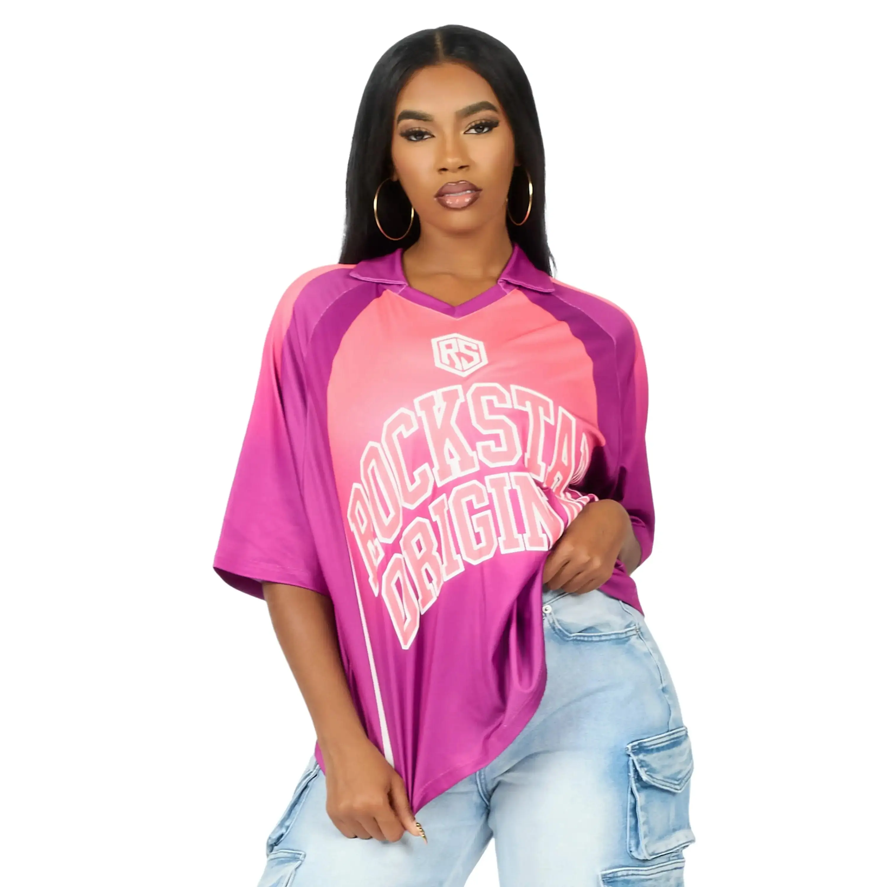 Jaiyaa Pink Graphic Jersey