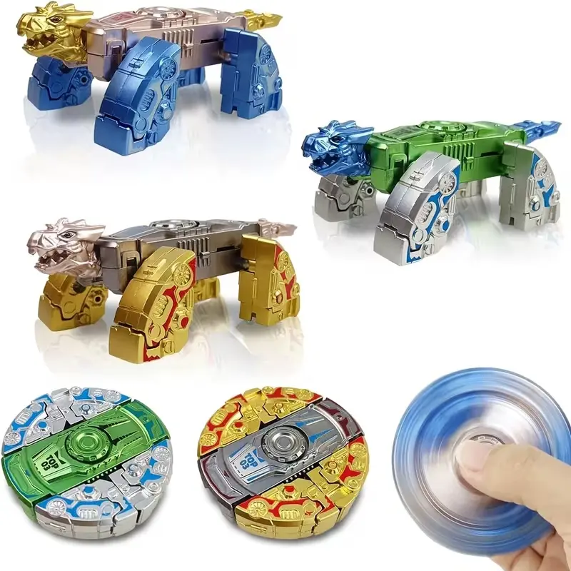 Transforming Fidget Spinner Toy, Finger Spinner, Perfect Party Gift for Teens, DIY Robot Gyroscope, Smooth Rotation, Ideal Student and Teenage Gift, Durable