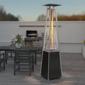 NAVINE 78" High Pyramid Patio Heater, 48,000 BTU Outdoor Heater with Wheels, Propane Patio Heater for Backyard, Garden, Lawn, Courtyard