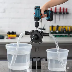 Portable Self-Priming Water Transfer Pump: Liquid Transfer Pump, Mini Drill-Powered Pump for Aquarium, Pond, Garden Irrigation, Home Circulation – Durable, Fast Fluid Transfer
