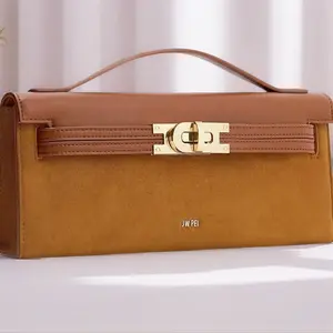 JW PEI  Bria Faux Suede Structured Top Handle Bag - Brown