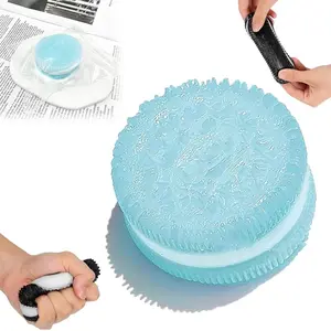 【2025 New】MOBECK Handmade Silicone Stress Relief Cookie Squishy Toy, 2025 New Stress Relief Toy,Ultra Soft Decompression Venting Toy, Anxiety and Relaxation Perfect Desk Accessory (Blue)