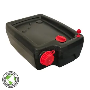 10-QUART AUTOMOTIVE DRAIN PAN CONTAINER – LEAK-PROOF OIL CHANGE PAN (BLACK)