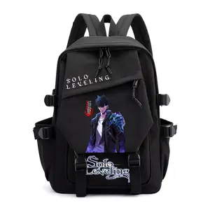 Viral TikTok Solo Leveling Anime Backpack 2025! Full-Print Design + 17" Laptop Compartment  Waterproof & 3 Quick-Access Pockets for School/Con/Travel Stylish Daypack