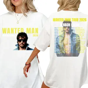 Benson  Wanted Man Tour 2026 T-Shirt – Pop Singer Graphic Tee, Aesthetic Portrait Front Print + Back Tour Dates Shirt, Viral Music Fans Cotton Tee for Men Women Streetwear USA Style