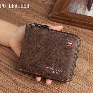 Multifunctional Vintage Bifold Wallet For Men Multi-Card Zipper Wallet, High-Capacity Money Clip, Minimalist Front Pocket Design, ID Credit Card Multicolored Wallet With ID Window, Cash Pocket Card Holder Purse, Perfect Gift For Men