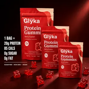 Glÿka Protein Gummies (3-Pack Sampler) — The Protein You'll Actually Want to Eat | 20g Protein · 85 Cals · 0g Sugar