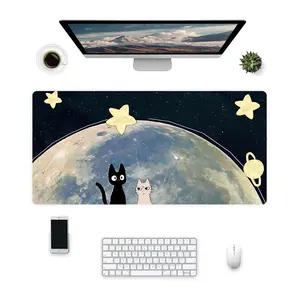 Cute Cat Large Mouse Pad Cute Desk Mat for Desktop Women Girls Desk Pad Waterproof Gaming Mousepad Computer Protector Writing Pad for School Office Home 31.5" x 15.75"