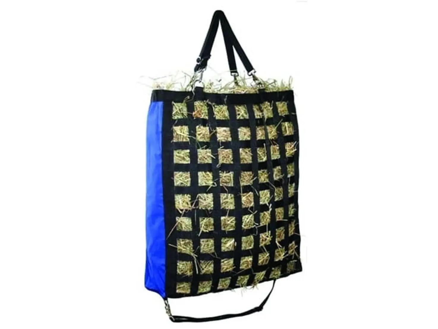 Gatsby Leather Slow Feed Hay Feeder for Horses, 20x27x6.5in Royal Blue, Controls Intake, Prevents Waste, Model 5-604242