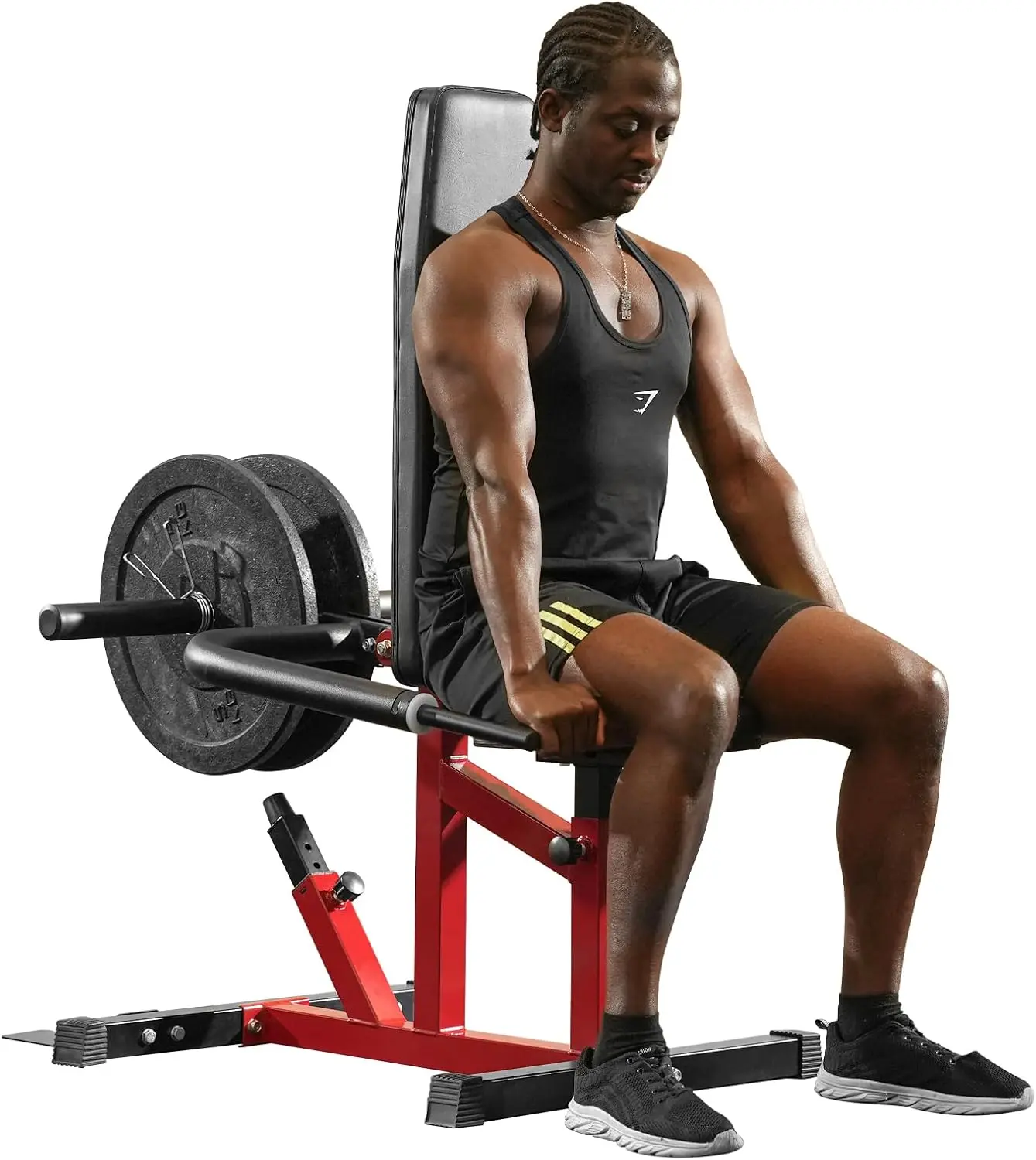 Seated Dip Machine with Cable Bar for Biceps Chest Training, Load Capacity Up to 400LBS, Durable Fitness Equipment Weight Plates Heavy Duty Adjustable