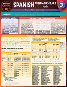 Spanish Fundamentals 3 - Verbs: A Quickstudy Laminated Reference Guide -- Jennifer Murtoff, Poster