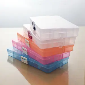 Colorful Plastic Photo Storage Box with Flip Cover and Dividers, Color-Coded Picture Organizer, Image Preservation, Handmade Materials, Memory Box