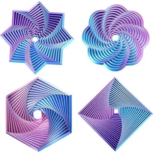 Deformable Hexagon/octagon Stress Relief Fidget Toy, 3D Printed Sensory Toy, Rotating Spiral Design, Colorful Relaxation Toy, Perfect Gift
