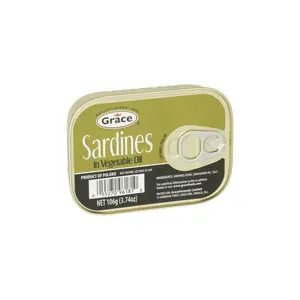 GRACE SARDINES IN VEGETABLE OIL 106G