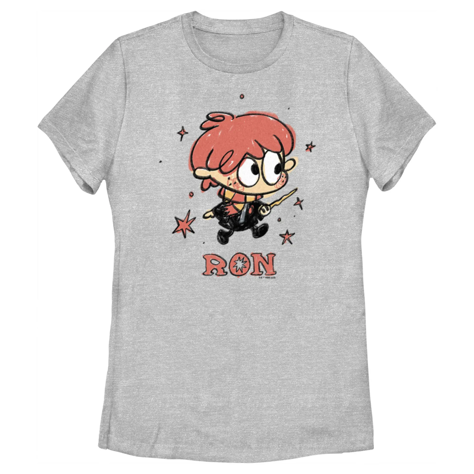 Women's Harry Potter Ron Starry Cartoon T-Shirt