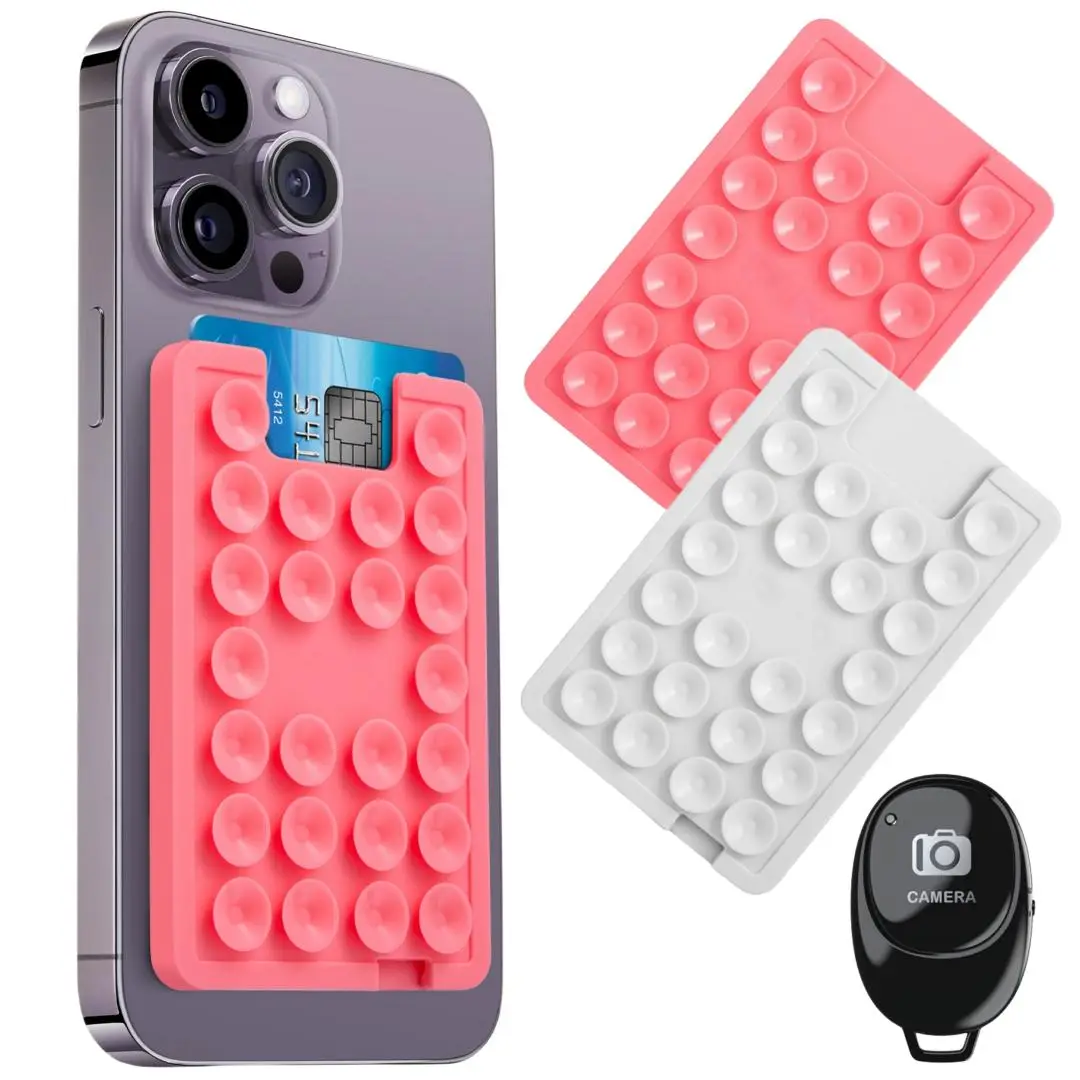Phone Holder & Remote Control, Silicone Suction Cup Phone Holder with Remote Control, Universal Phone Accessories for iPhone & Android