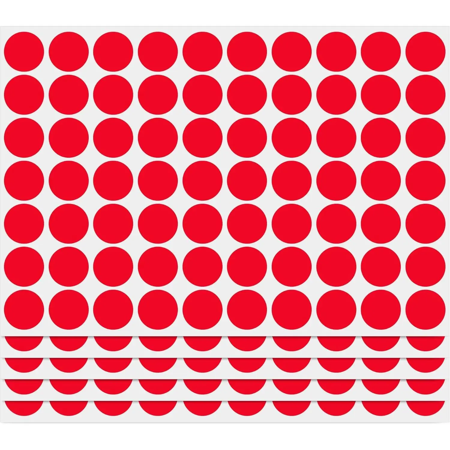 3/4 Inch Coding Circle Sticker Labels,Pack of 1050 Round Color Code Dot Labels Stickers for  Office Marking,Organizing (Red)