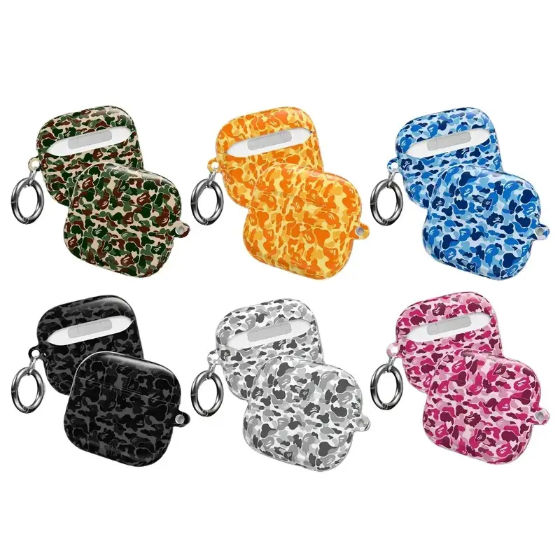 Aesthetic Streetwear Camo Case for AirPods / AirPods Pro 1/2/3 - Vibrant Urban Camouflage Protective Cover - Trendy Pattern Design