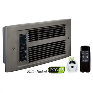212 MAIN Adjustable Heat Wall Mount Steel Heater, King Electric PX1215-ECO-SN-R Model, 120V Plug, 1500W Max, Satin Nickel