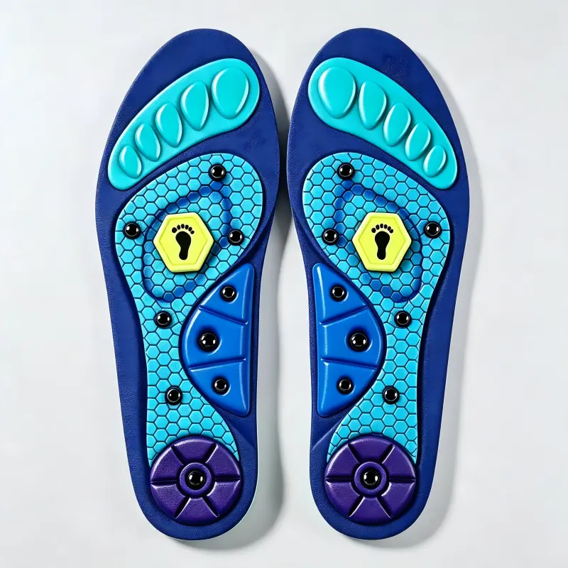 Shock Absorbing Insoles for Men & Women - Engineered to Absorb Shocks, High Arch Support for Plantar Fasciitis, Up to 220 lbs Capacity, All Season Unisex Daily Wear Foot Pain Relief Insoles