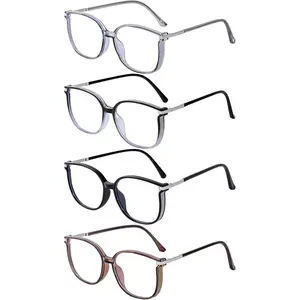 4 Pack Bling Reading Glasses Blue Light Blocking, Fashion Anti-Blue Light Reading Glasses for Women, UV Protection